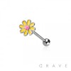 DAISY 316L SURGICAL STEEL TONGUE BARBELL